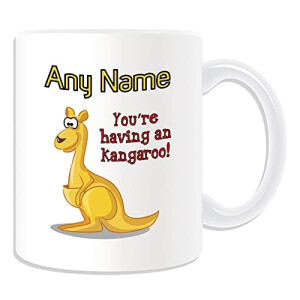 Mug Kangourou blanc personnalisable