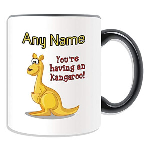 Mug Kangourou noir personnalisable