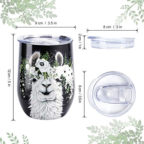 Mug Lama multicolore-alpaga isotherme personnalisé 350 ml variant 0 