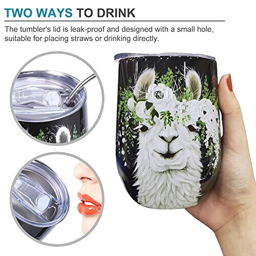 Mug Lama multicolore-alpaga isotherme personnalisé 350 ml variant 2 