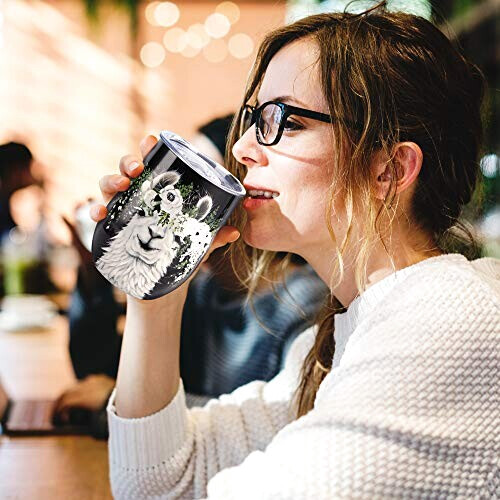 Mug Lama multicolore-alpaga isotherme personnalisé 350 ml variant 5 