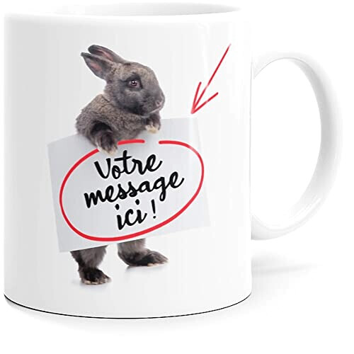 Mug Lapin céramique personnalisé 325 ml