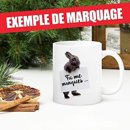 Mug Lapin céramique personnalisé 325 ml variant 1 