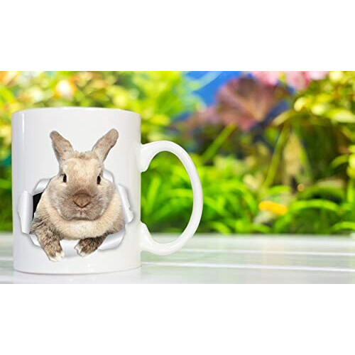 Mug Lapin blancs céramique 3D 330 ml variant 4 