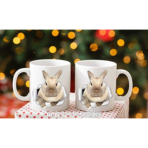 Mug Lapin blancs céramique 3D 330 ml variant 5 