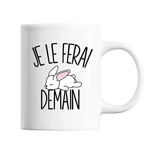 Mug Lapin blanc céramique