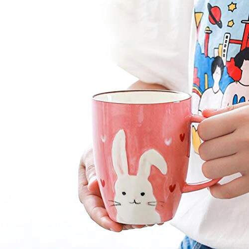 Mug Lapin verte,rose céramique plastique 380 ml variant 0 