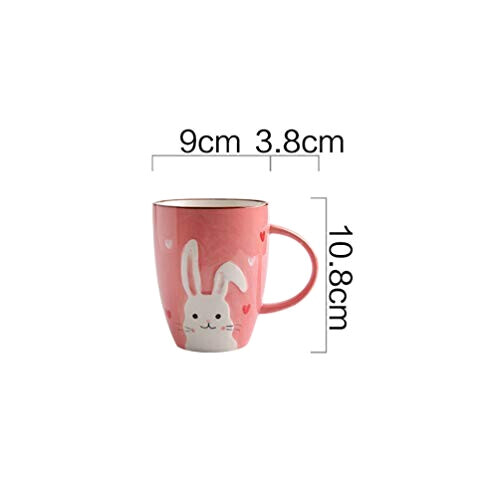 Mug Lapin verte,rose céramique plastique 380 ml variant 2 