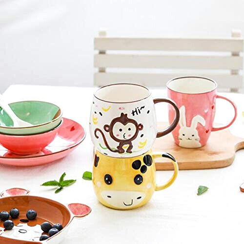 Mug Lapin verte,rose céramique plastique 380 ml variant 7 