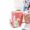 Mug Lapin verte,rose céramique plastique 380 ml - miniature variant 1