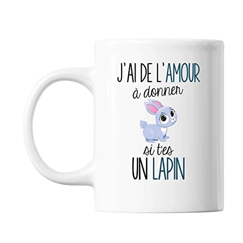 Mug Lapin blanc céramique