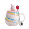 Mug Lapin rose aire céramique 3D 420 ml - miniature