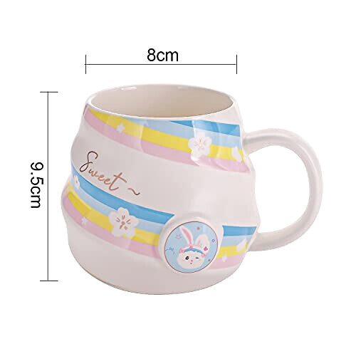 Mug Lapin rose aire céramique 3D 420 ml variant 3 
