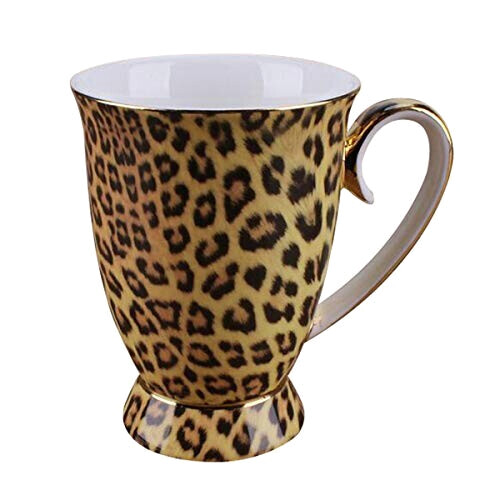 Mug Léopard dorée porcelaine 300 ml