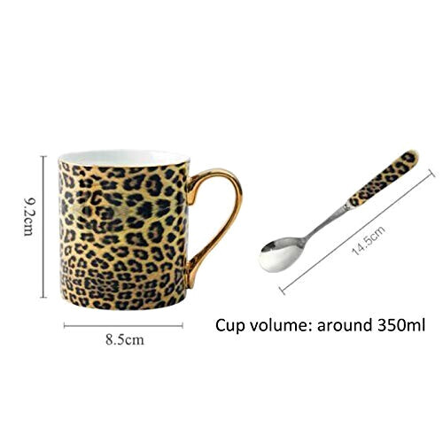 Mug Léopard doré porcelaine 350 ml variant 0 