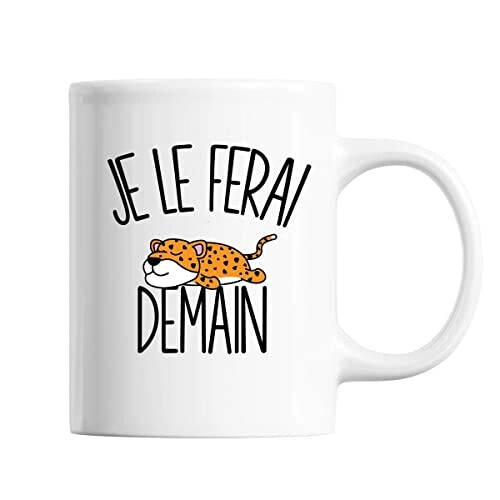 Mug Léopard blanc céramique