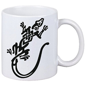 Mug Lézard blanc céramique 330 ml