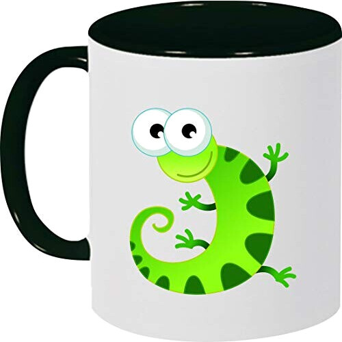 Mug Lézard noir céramique relief 375 ml variant 0 