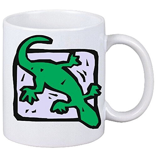Mug Lézard blanc céramique 330 ml