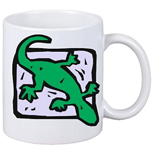 Mug Lézard blanc céramique 330 ml