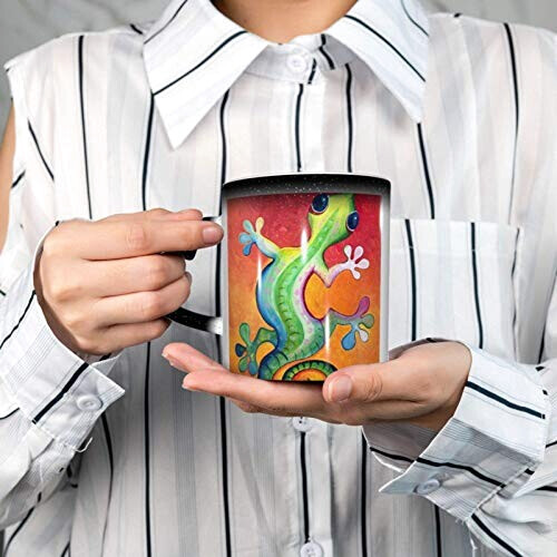 Mug Lézard blanc céramique personnalisable variant 3 