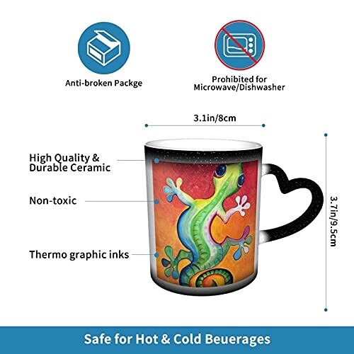 Mug Lézard blanc céramique personnalisable variant 5 
