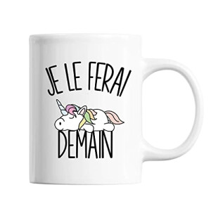 Mug Licorne blanc céramique