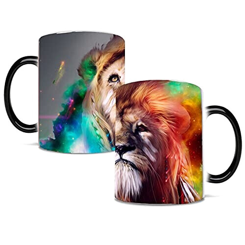 Mug Lion blanc céramique magique 350 ml