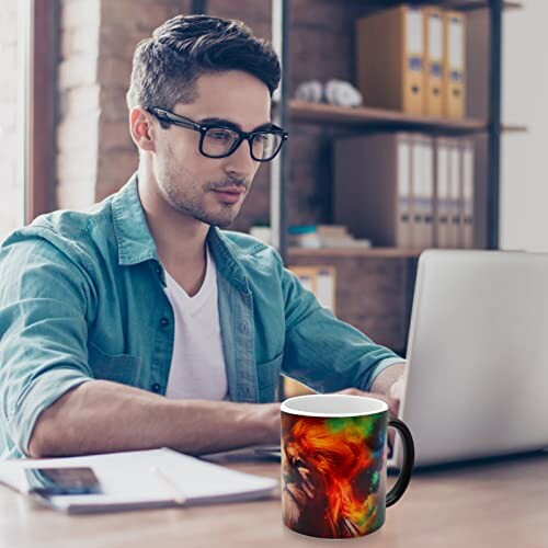 Mug Lion blanc céramique magique 350 ml variant 4 