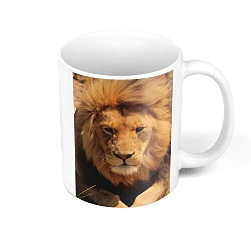Mug Lion blanc céramique