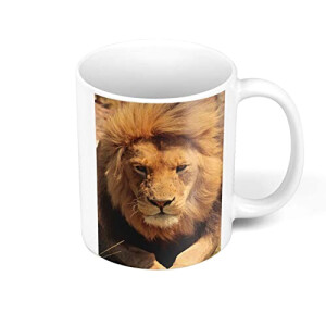 Mug Lion blanc céramique
