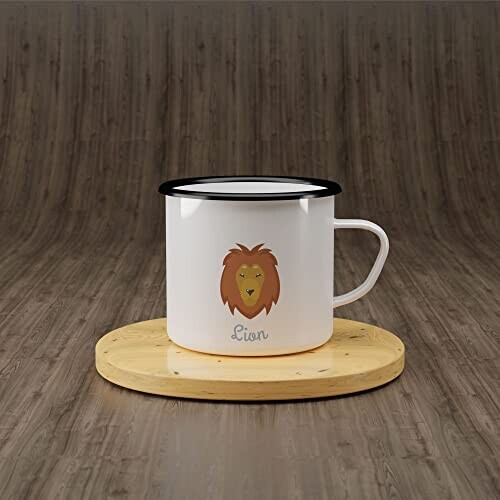 Mug Lion blanc céramique 300 ml variant 1 