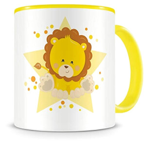 Mug Lion jaune céramique