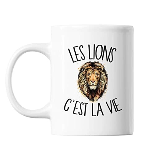 Mug Lion noir céramique