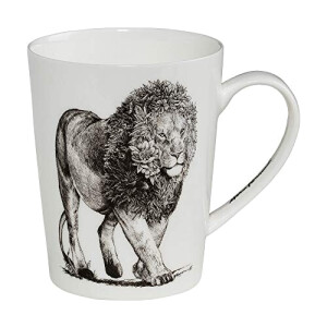 Mug Lion noir/blanc porcelaine 460 ml