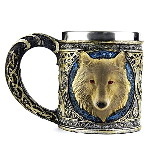 Mug Loup multicolore 3D