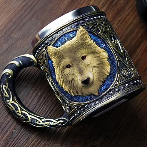Mug Loup multicolore 3D variant 3 