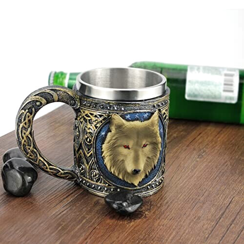 Mug Loup multicolore 3D variant 5 