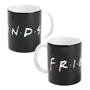 Mug Friends noir céramique logo 320 ml