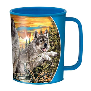 Mug Loup plastique 3D 300 ml