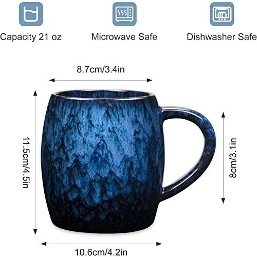 Mug Loup bleu céramique 600 ml variant 0 