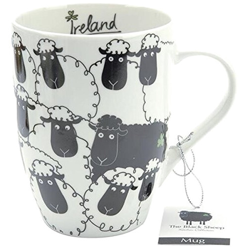Mug Mouton noir,blanc céramique