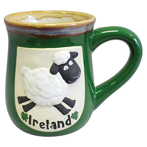 Mug Mouton verte céramique 3D