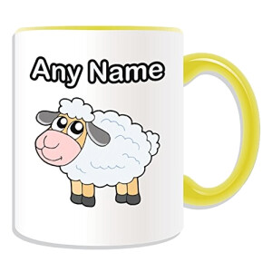 Mug Mouton jaune céramique personnalisé