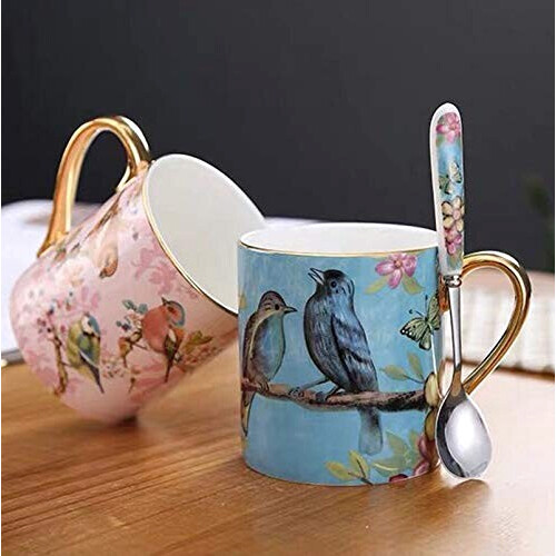 Mug Oiseau rose porcelaine variant 4 