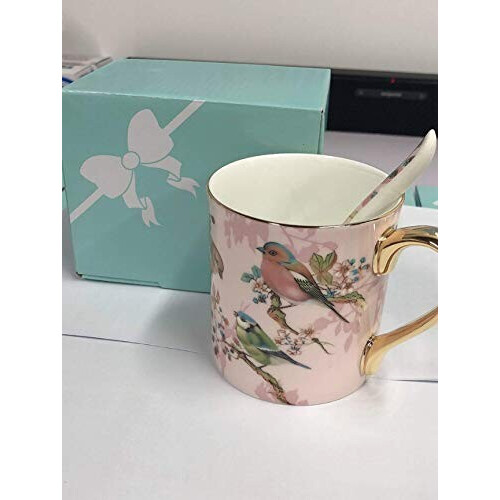 Mug Oiseau rose porcelaine variant 5 