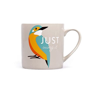 Mug Martin-pêcheur - Oiseau - porcelaine 330 ml