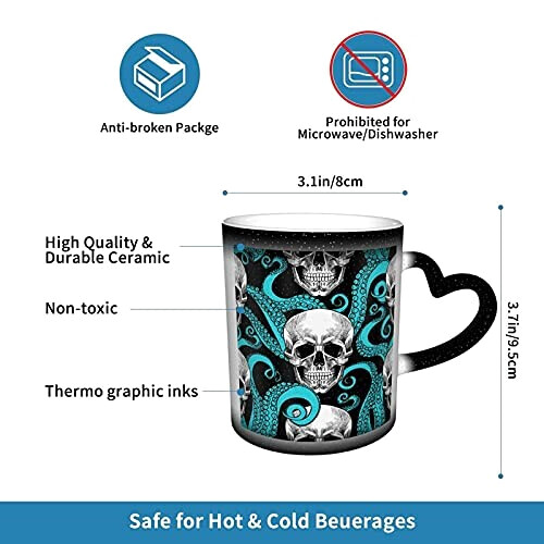 Mug Pieuvre blanc céramique personnalisable magique variant 5 