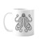 Mug Pieuvre noir céramique porcelaine 350 ml - miniature