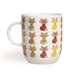 Mug Renard blanc/multicolore porcelaine